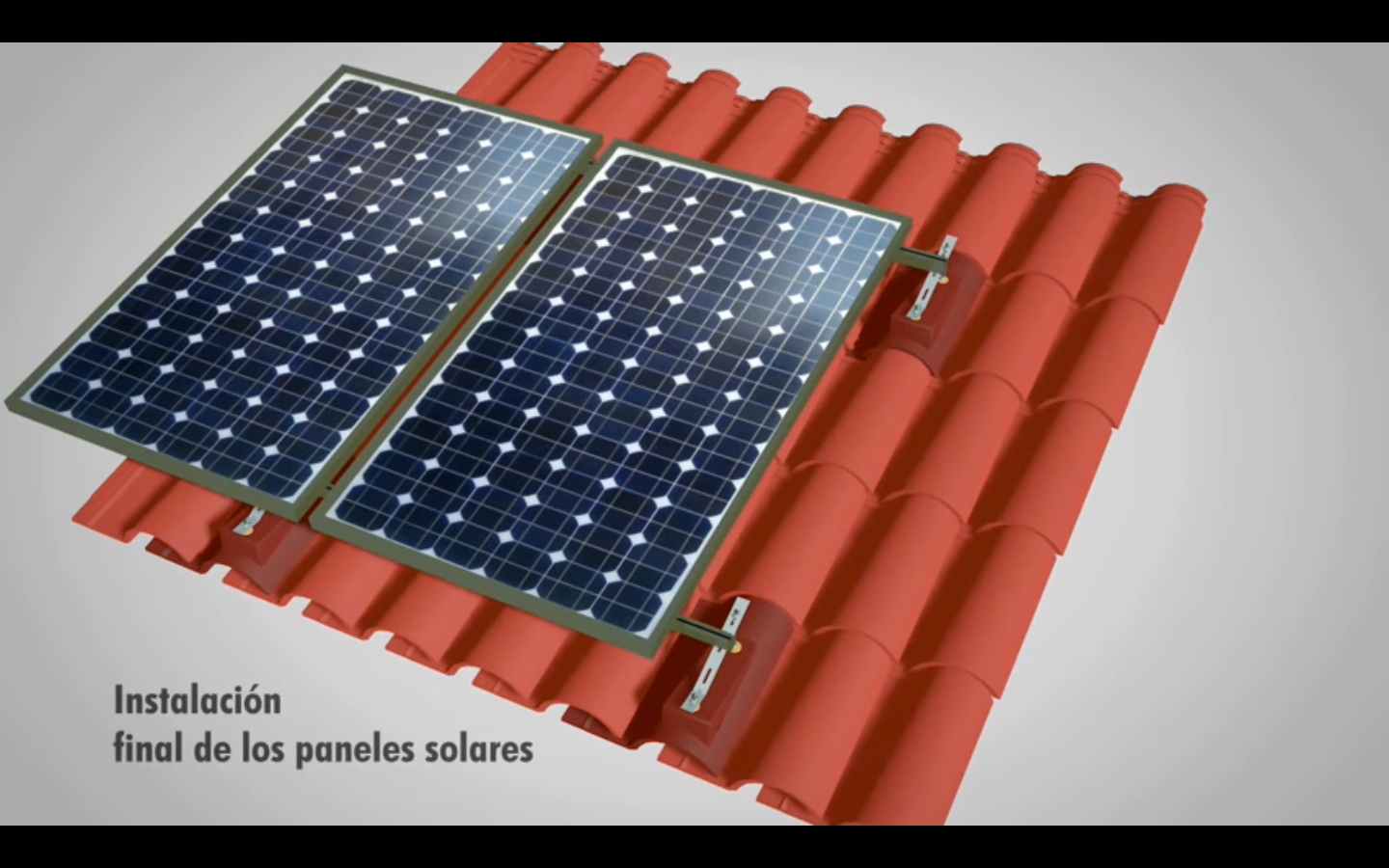 paneles solares fotovoltaicos instalados con teja soporte universal innovaextremadura